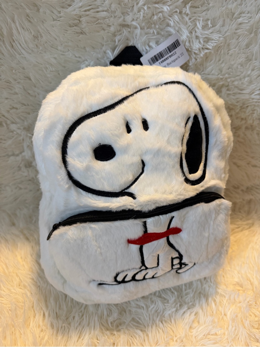 Snoopy Plush / Dog Backpack - White - Unbranded